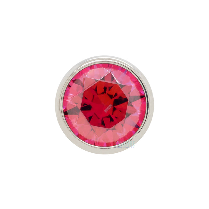 Bezel-Set Brilliant-Cut Gem on Flatback