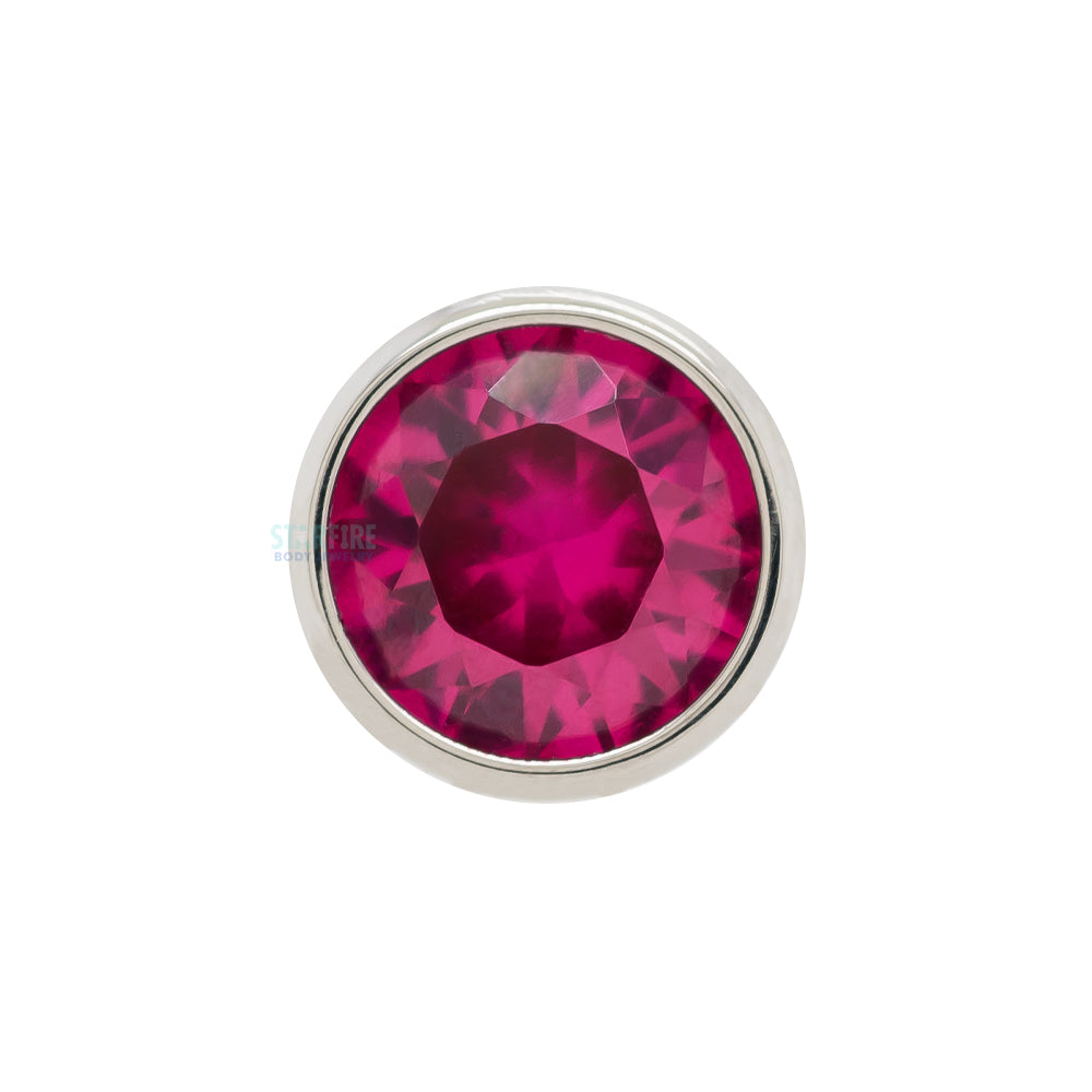 Bezel-Set Brilliant-Cut Gem on Flatback