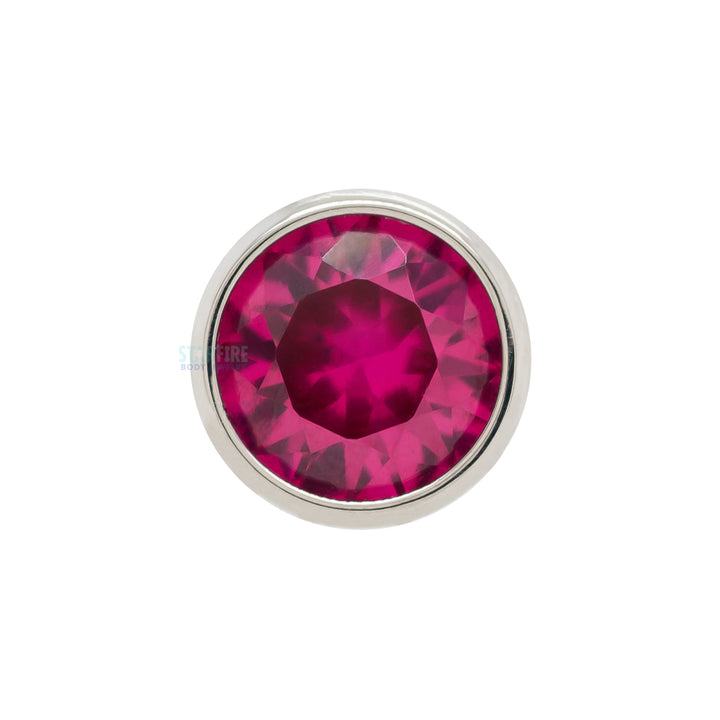Bezel-Set Brilliant-Cut Gem on Flatback