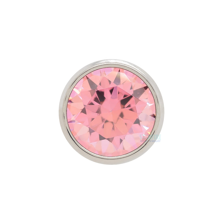 Bezel-Set Brilliant-Cut Gem on Flatback