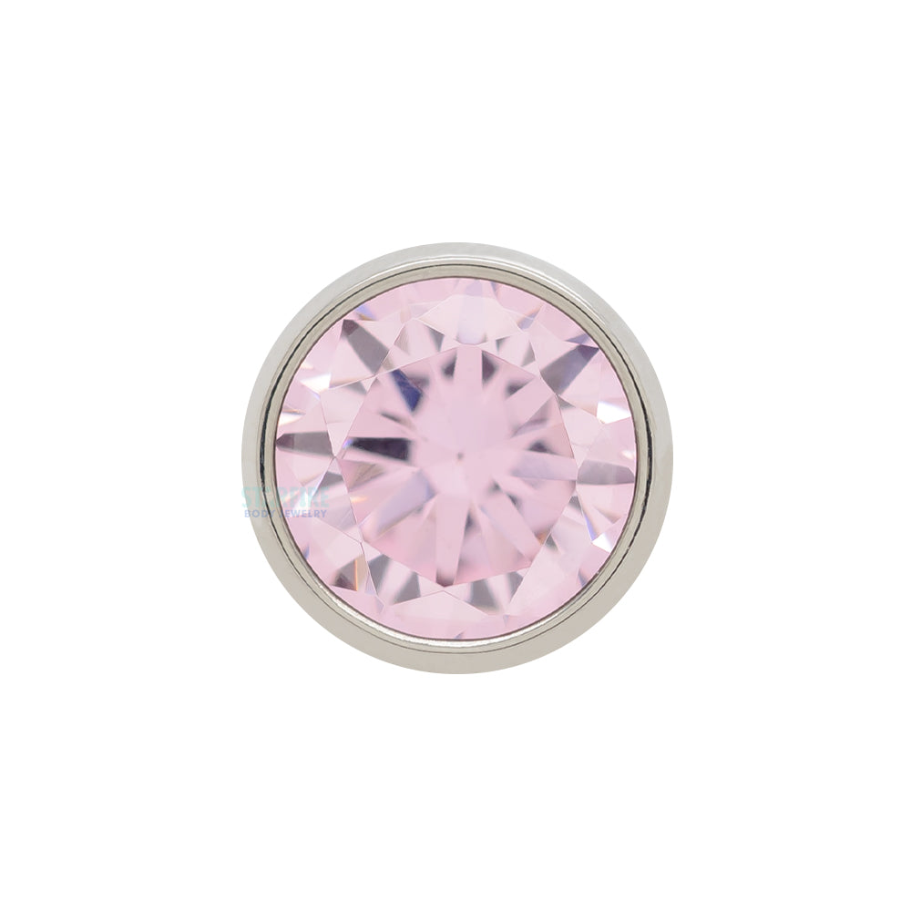 Bezel-Set Brilliant-Cut Gem on Flatback