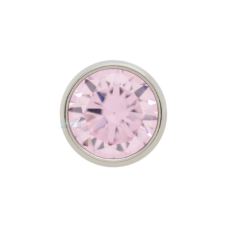 Bezel-Set Brilliant-Cut Gem on Flatback