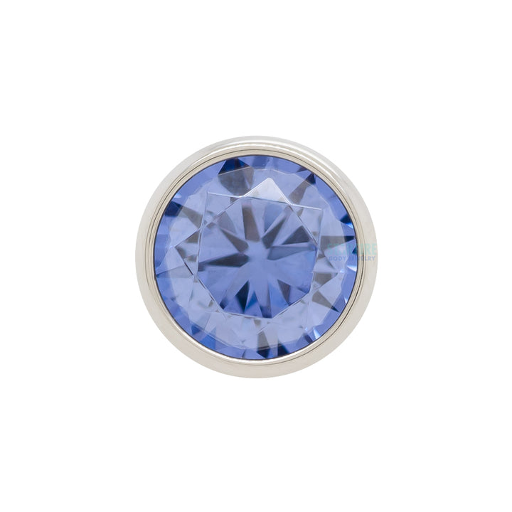 Bezel-Set Brilliant-Cut Gem on Flatback