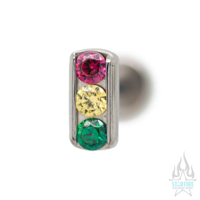 3 Channel-Set with Faceted Gems on Flatback - custom color combos