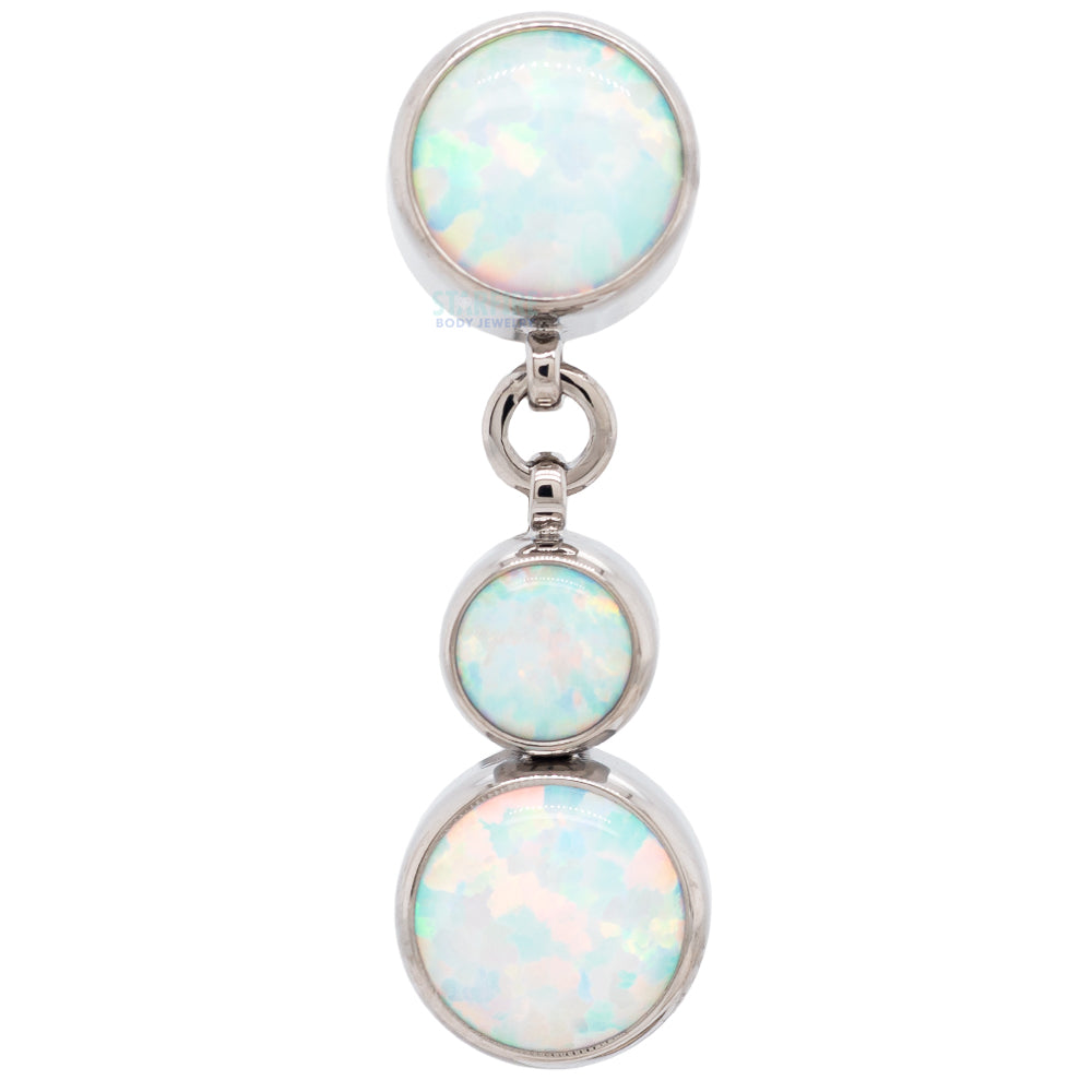 Reverse Dangle Bezel-Set Opal Navel Curve with Dangle #5