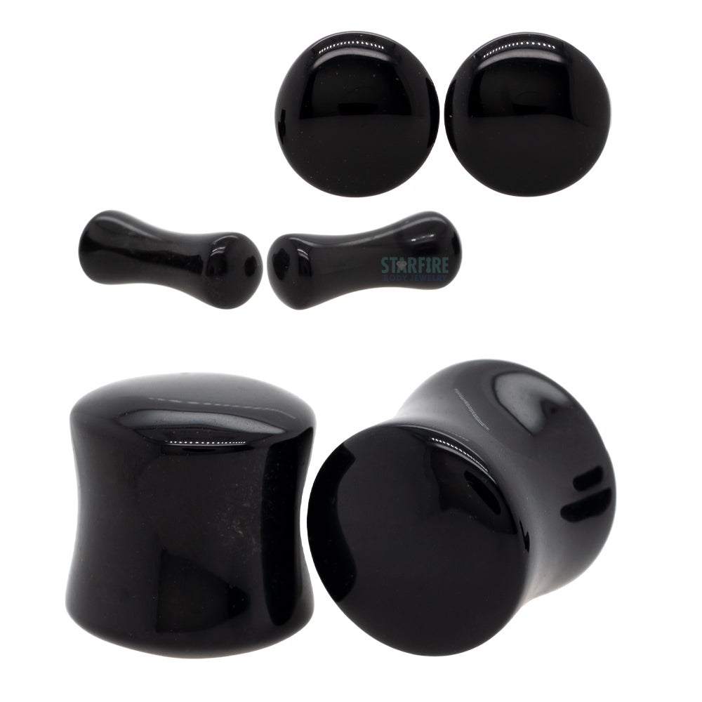 Stone Plugs - Black Onyx