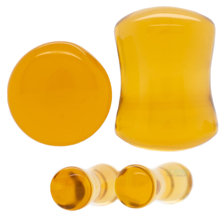 Stone Plugs - Honey Quartz