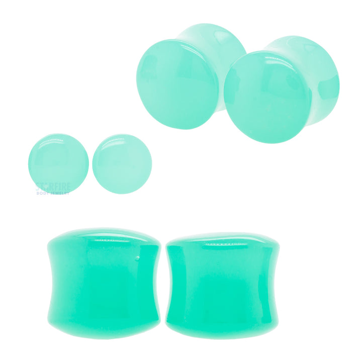 Stone Plugs - Mint Opalite