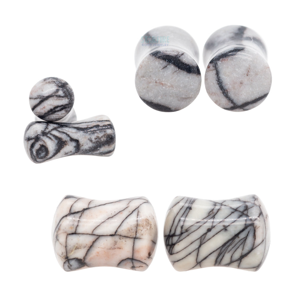 Stone Plugs - Picasso Jasper