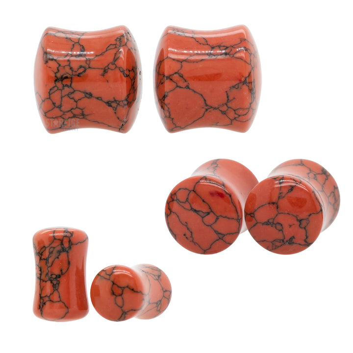 Stone Plugs - Red Turquoise