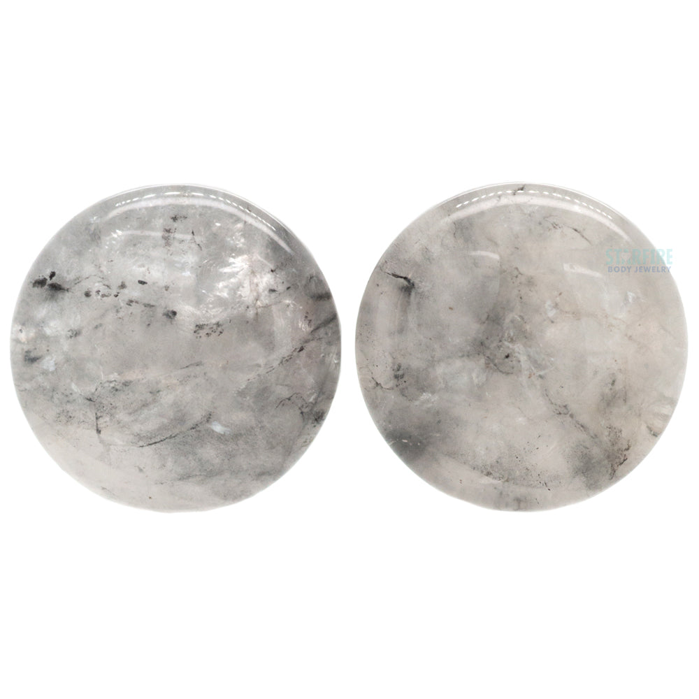 Stone Plugs - Cloudy Smoky Quartz