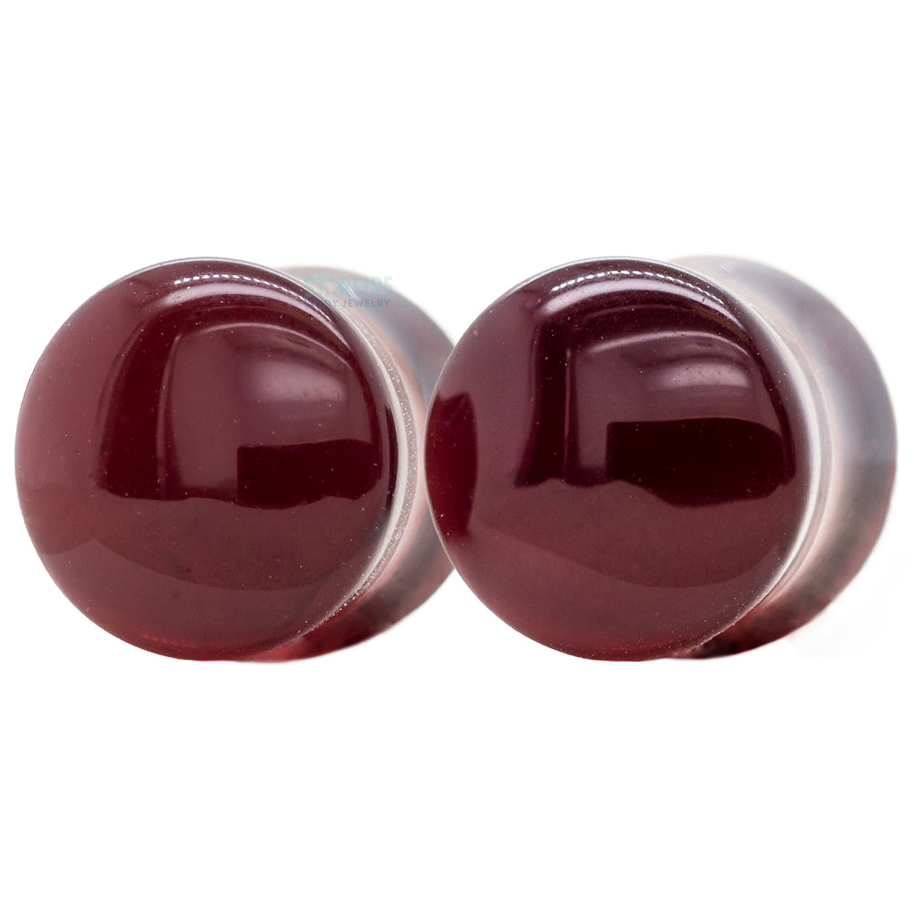 Stone Plugs - Dark Purple Quartz