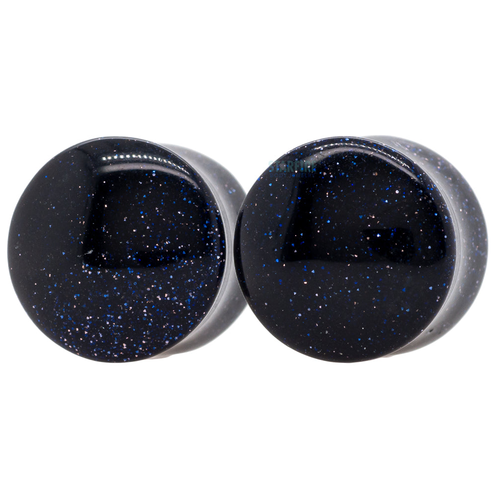 Stone Plugs - Blue Goldstone