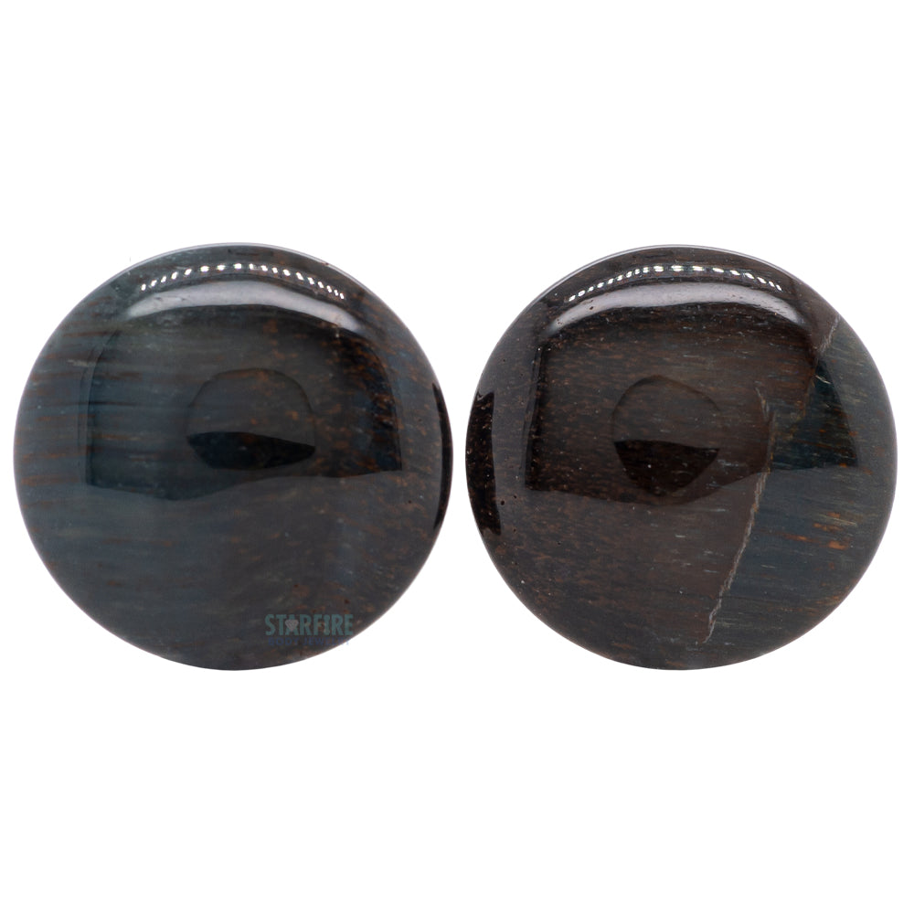 Stone Plugs - Blue Tiger Eye