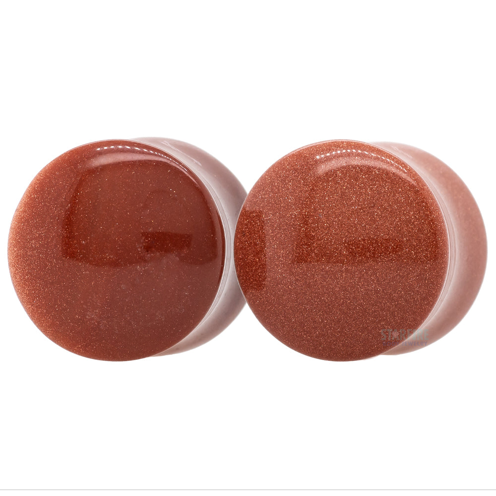 Stone Plugs - Cinnamon Goldstone