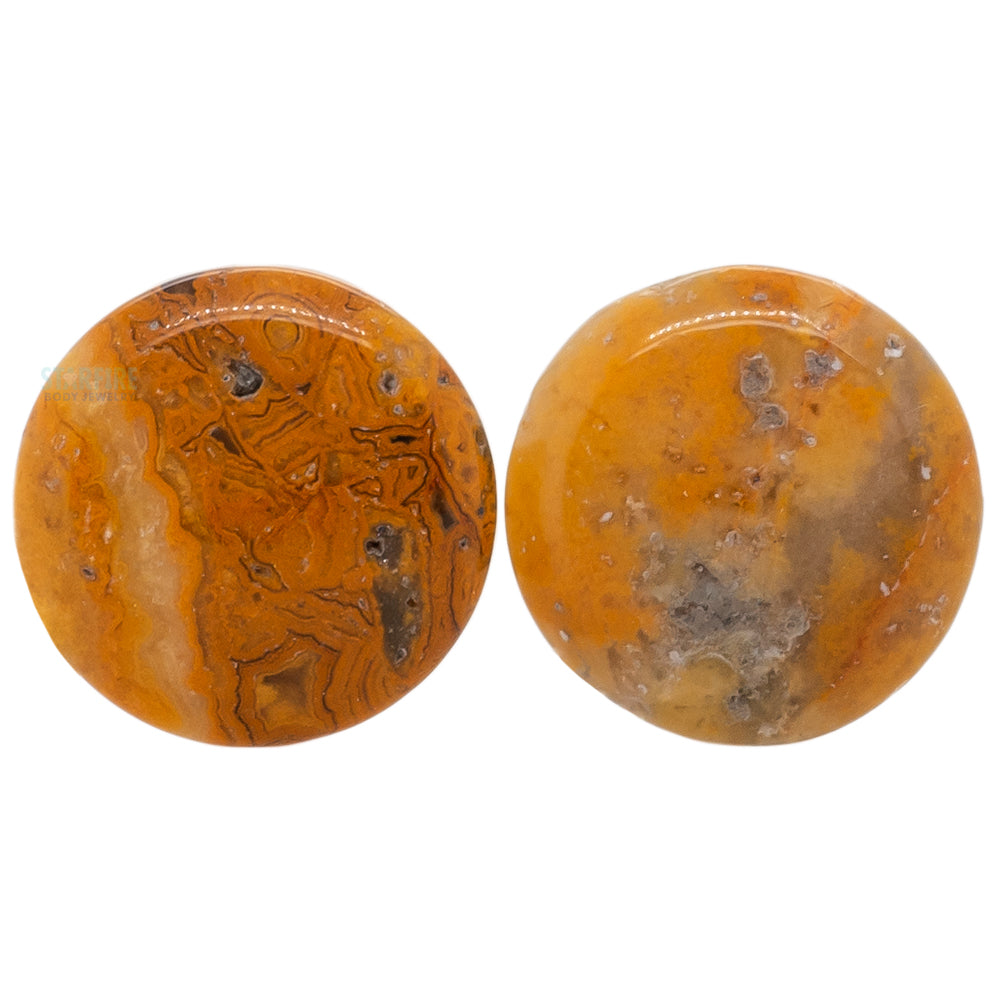 Stone Plugs - Crazy Lace Agate