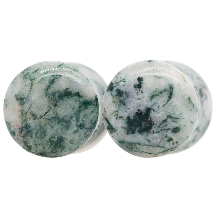 Stone Plugs - Green Tree Agate