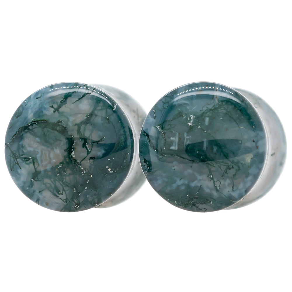 Stone Plugs - Moss Agate