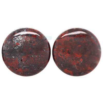Stone Plugs - Red Brecciated Jasper