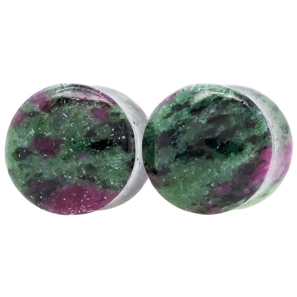 Stone Plugs - Ruby in Zoisite
