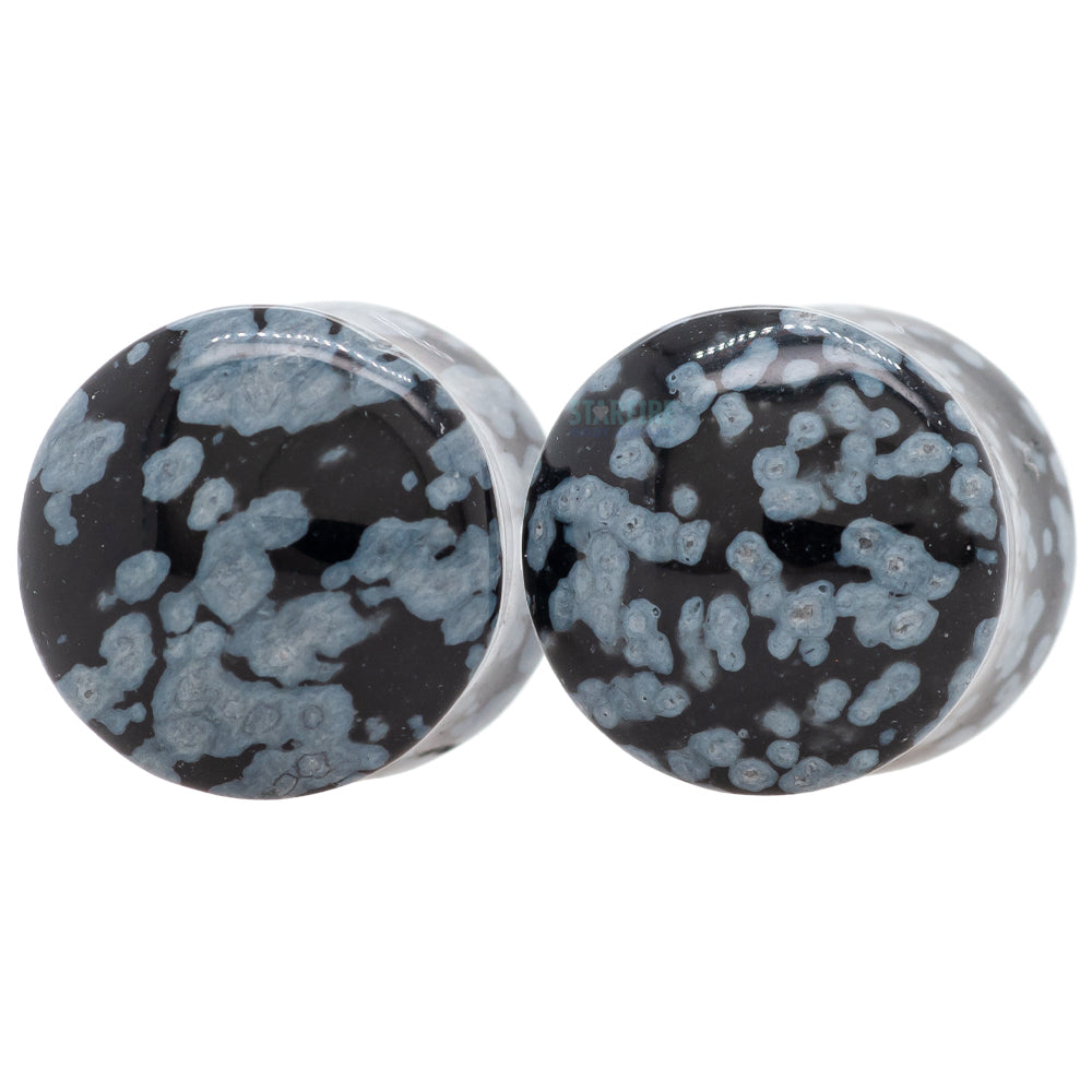 Stone Plugs - Snowflake Obsidian