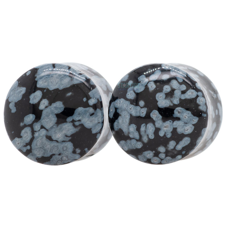 Stone Plugs - Snowflake Obsidian