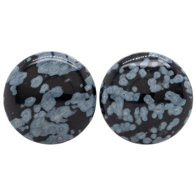 Stone Plugs - Snowflake Obsidian