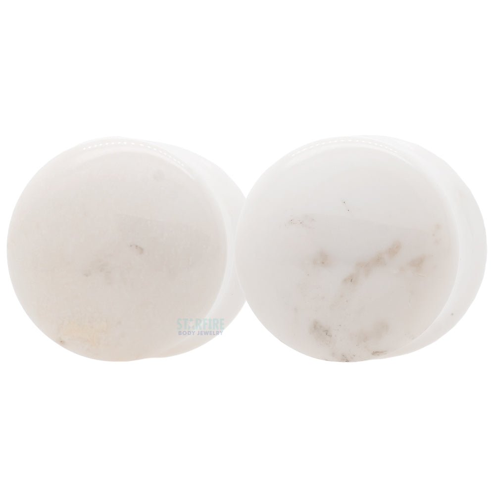 Stone Plugs - White Agate