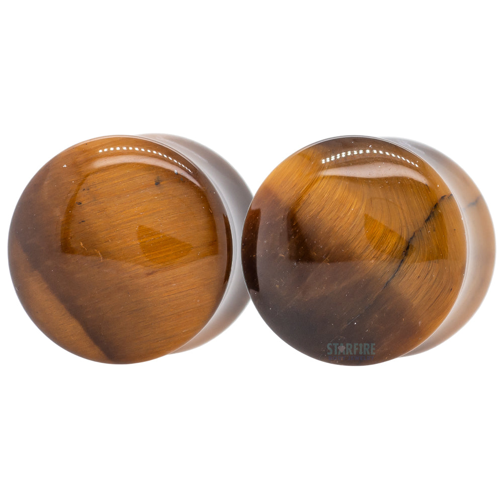 Stone Plugs - Yellow Tiger Eye