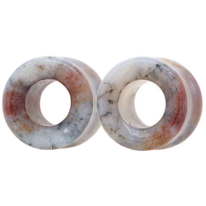 Stone Double Flare Eyelets - Bloodstone