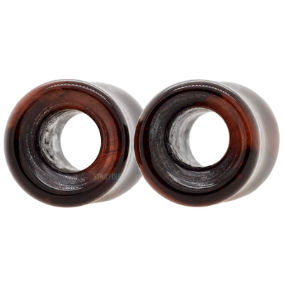 Stone Double Flare Eyelets - Red Tiger Eye