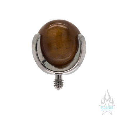 Natural Stone Ball in Prong's Threaded End