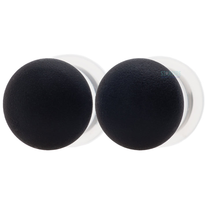 Glass Color Front Plugs - Matte Black