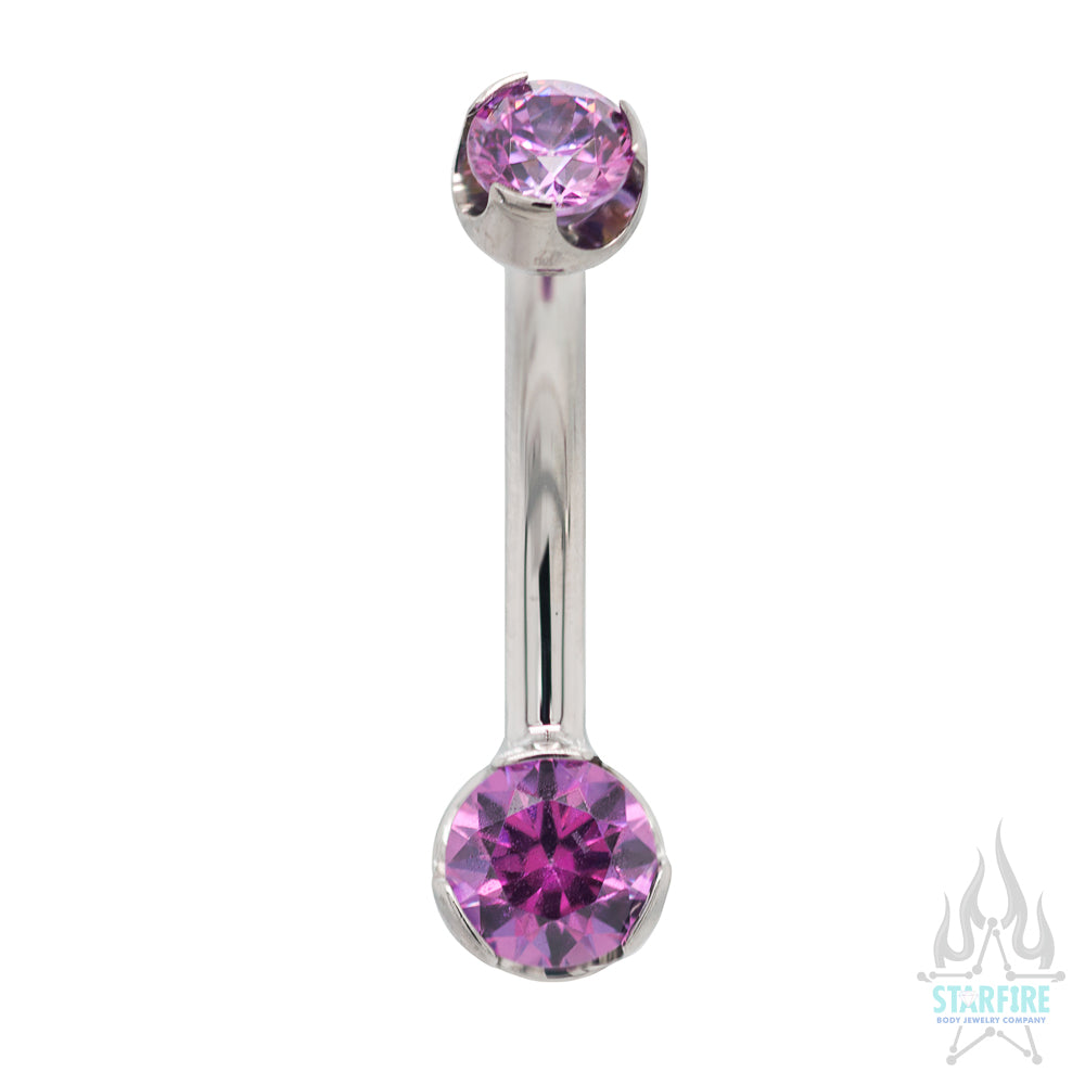 Prong-Set Brilliant-Cut Round Navel Curve