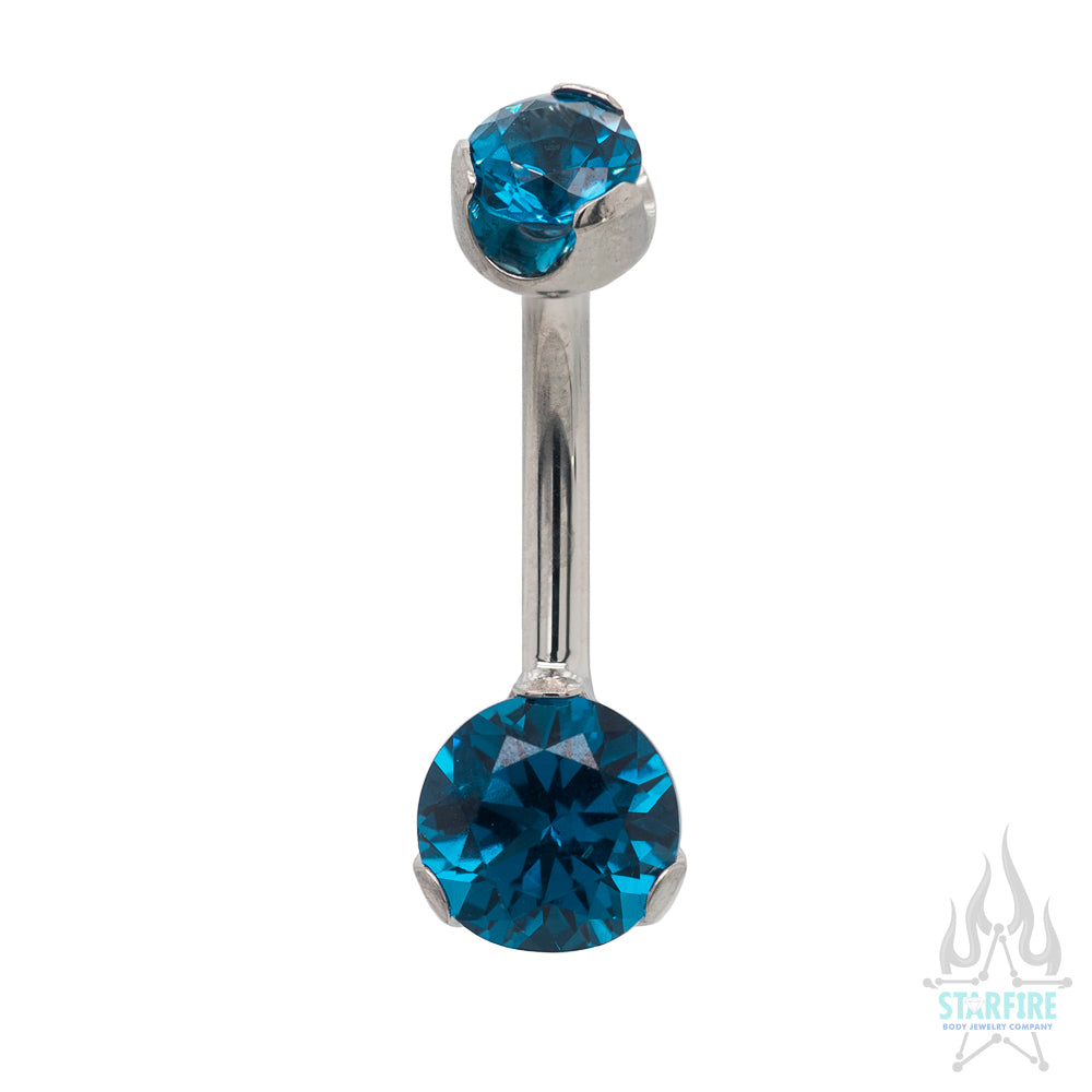 Prong-Set Brilliant-Cut Round Navel Curve