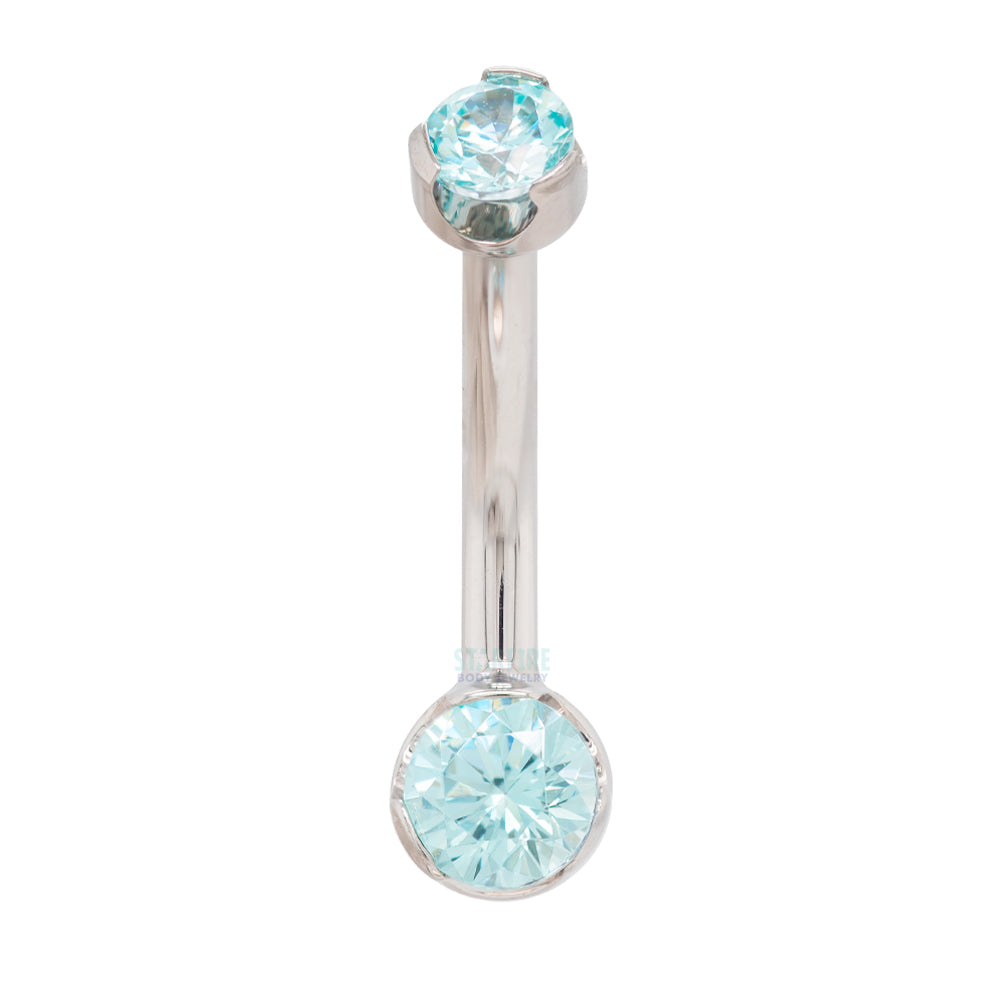 Prong-Set Brilliant-Cut Round Navel Curve