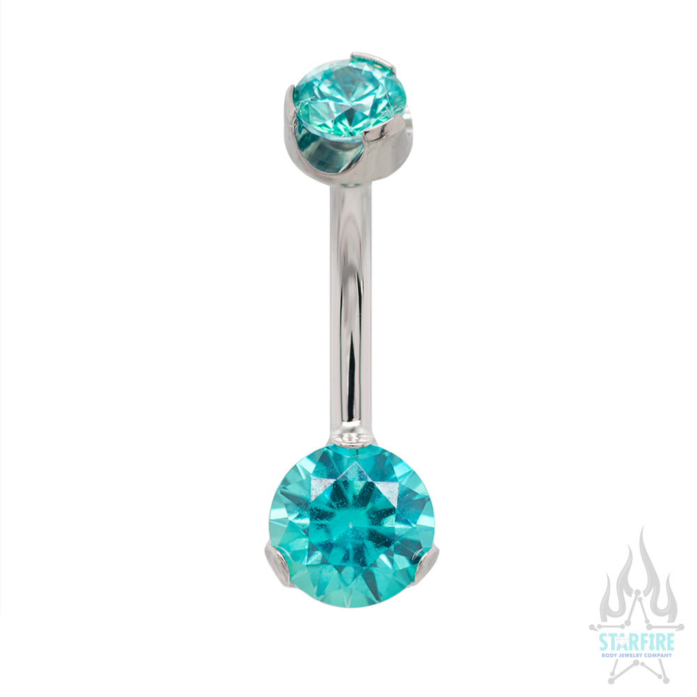 Prong-Set Brilliant-Cut Round Navel Curve