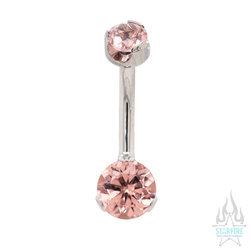 Prong-Set Brilliant-Cut Round Navel Curve