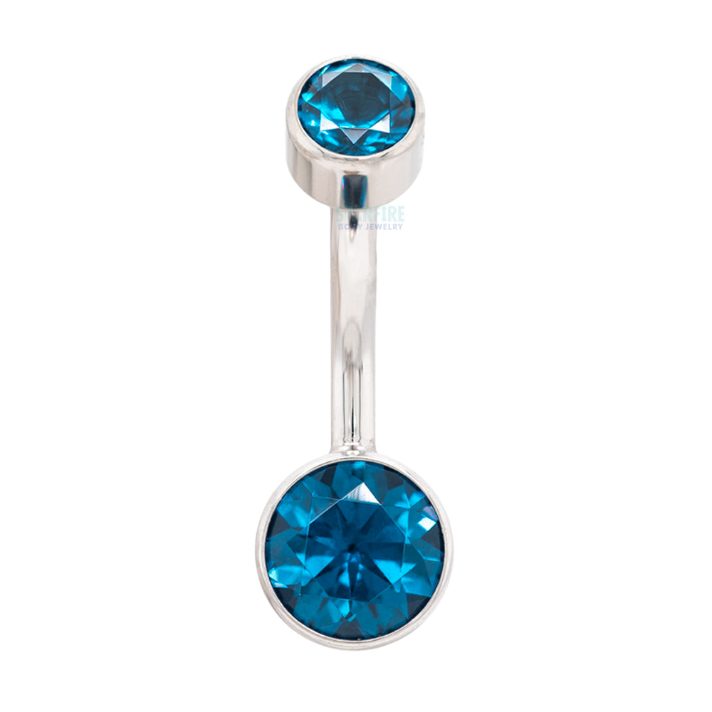 Bezel-set Brilliant-Cut Navel Curve