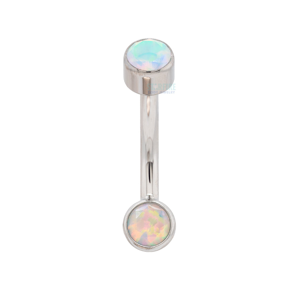 Bezel-set Brilliant-Cut Navel Curve