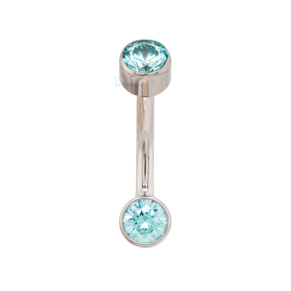 Bezel-set Brilliant-Cut Navel Curve