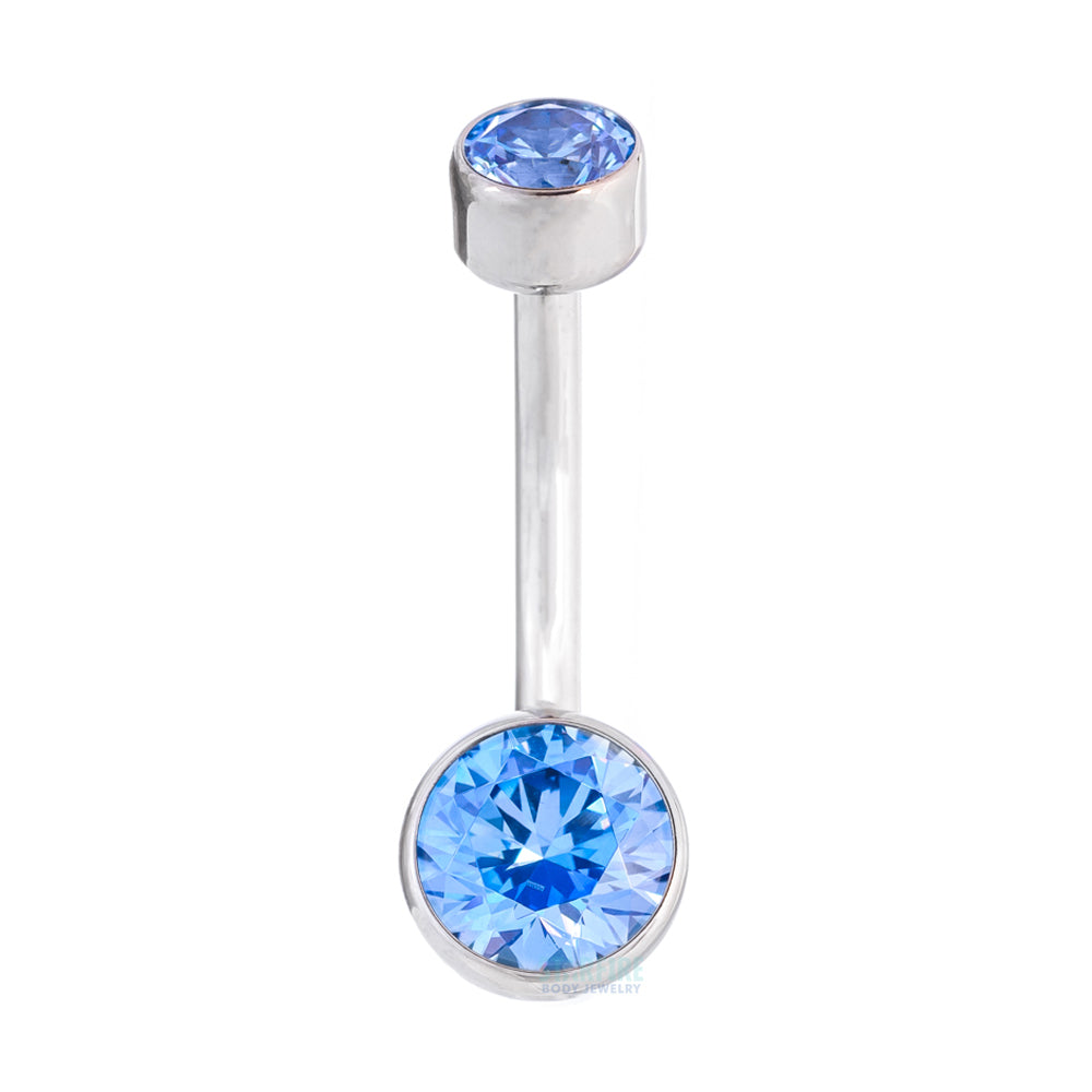 Bezel-set Brilliant-Cut Navel Curve