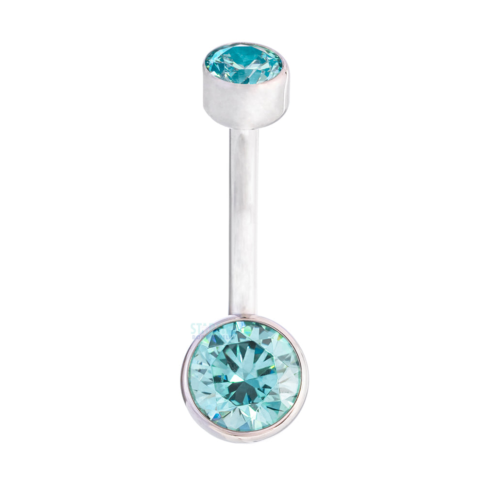 Bezel-set Brilliant-Cut Navel Curve