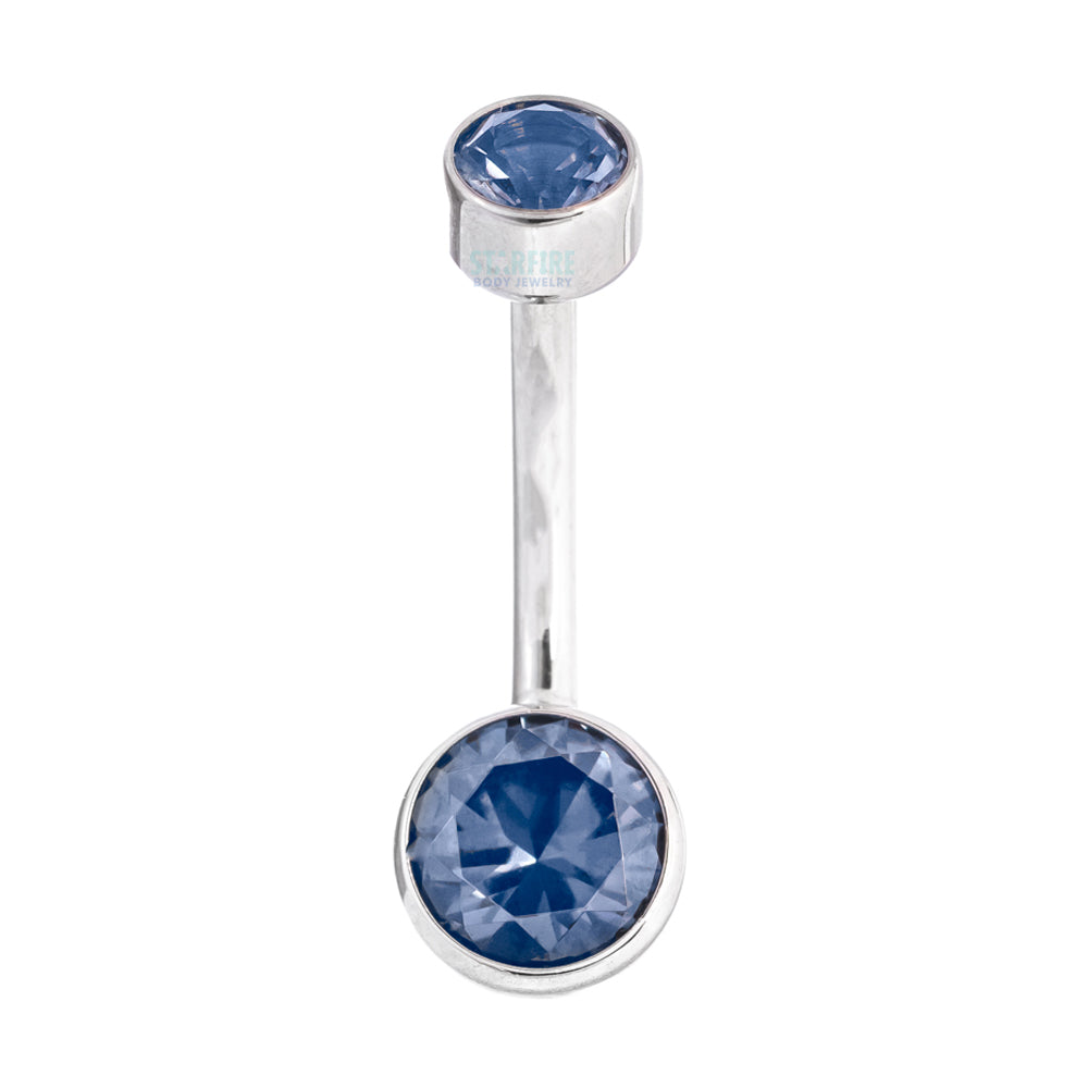 Bezel-set Brilliant-Cut Navel Curve