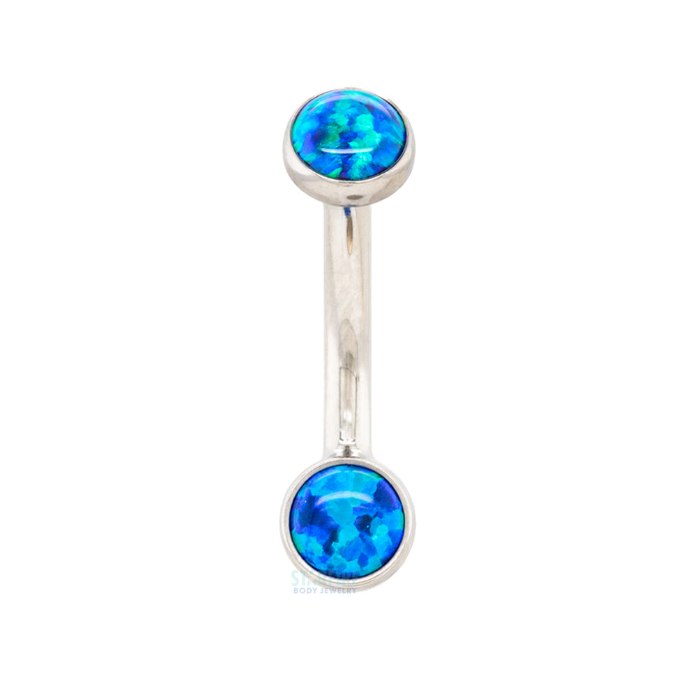 Bezel set Opal Navel Curve