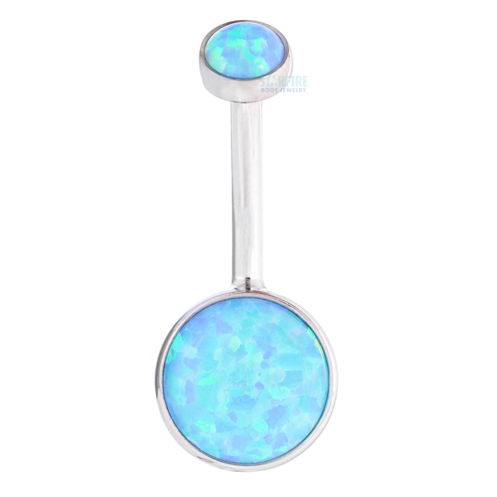 Bezel-set Opal Navel Curve