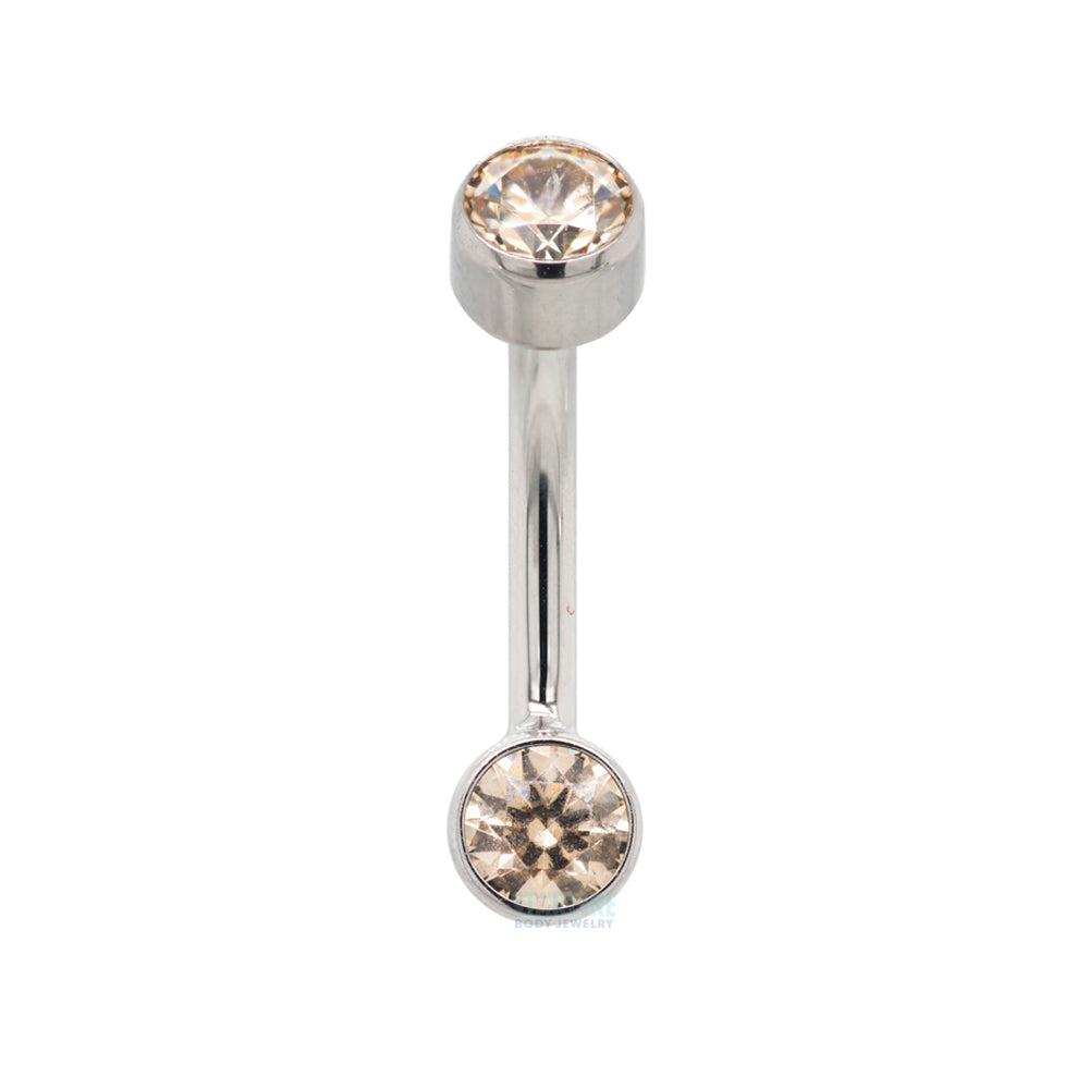 Bezel-set Brilliant-Cut Navel Curve