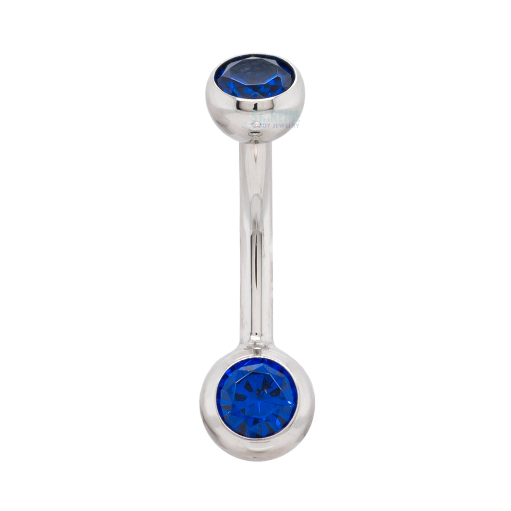 Ball-Set Brilliant-Cut Navel Curve