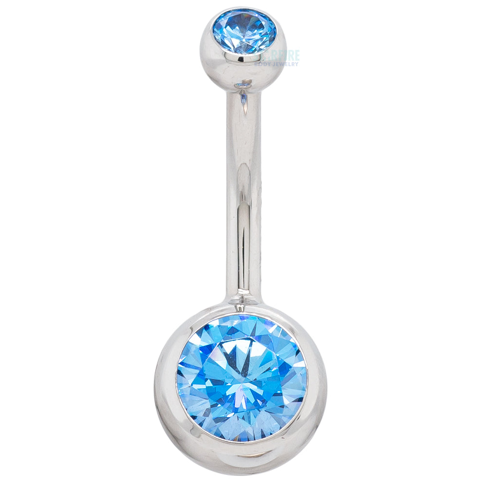 Ball-Set Brilliant-Cut Navel Curve