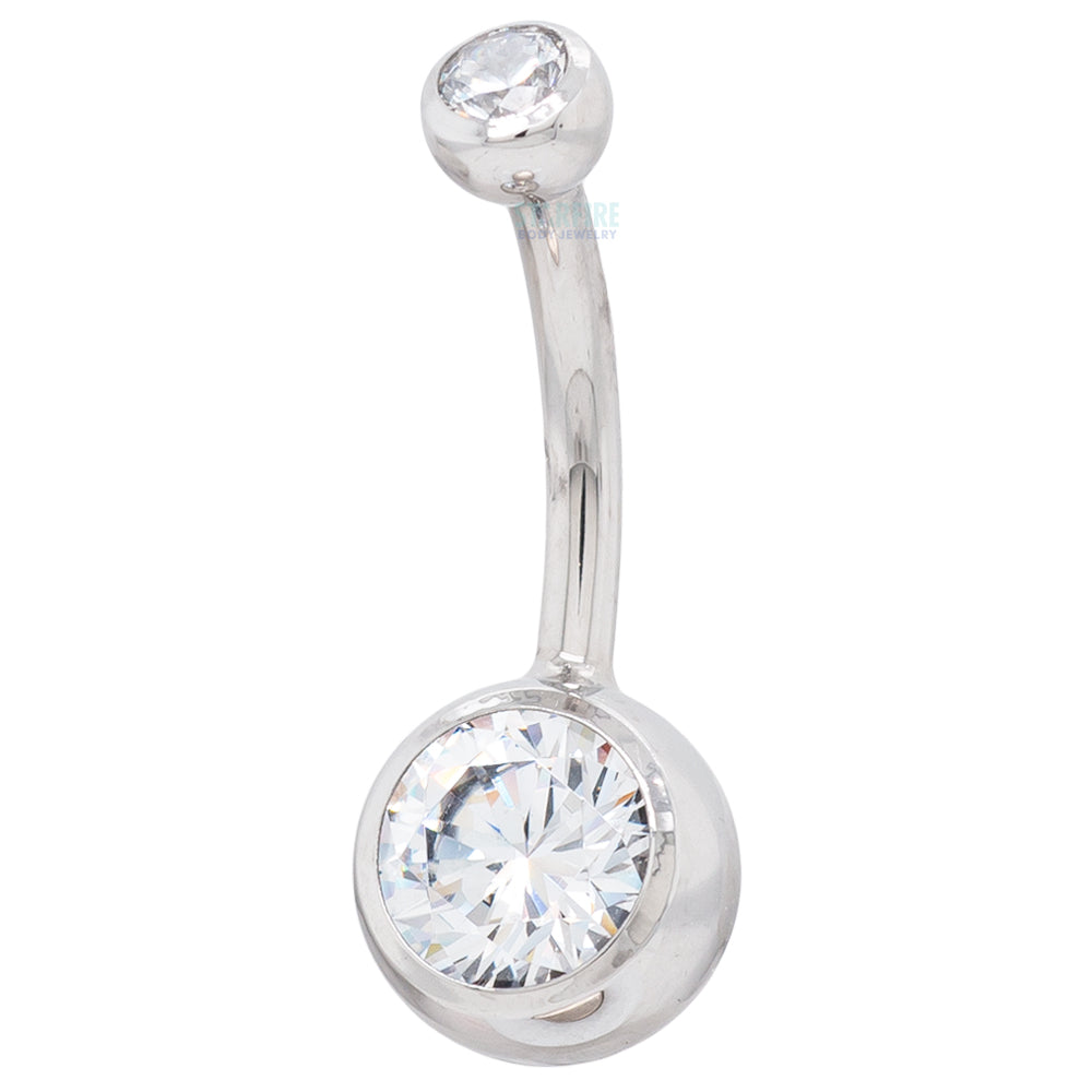 Ball-Set Brilliant-Cut Navel Curve